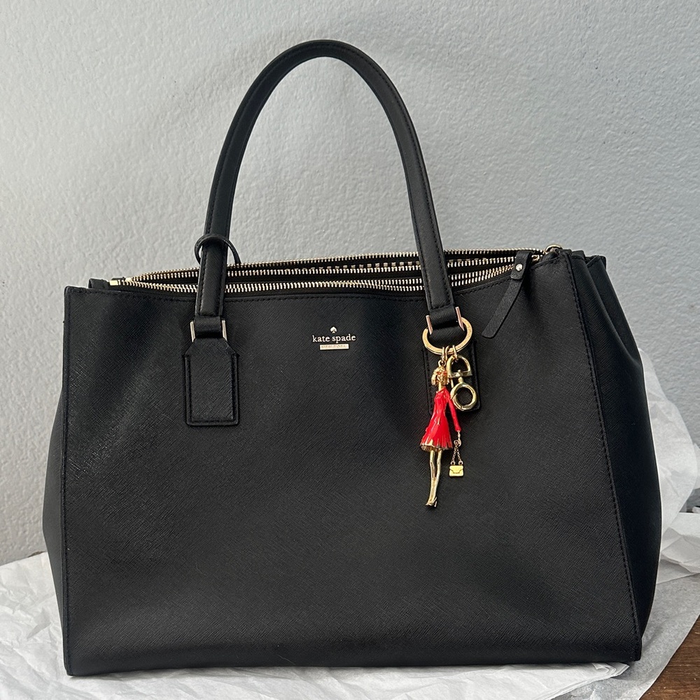 Kate Spade Black Satchel with Gold Accents
FREE GIFT INCLUDED!!!